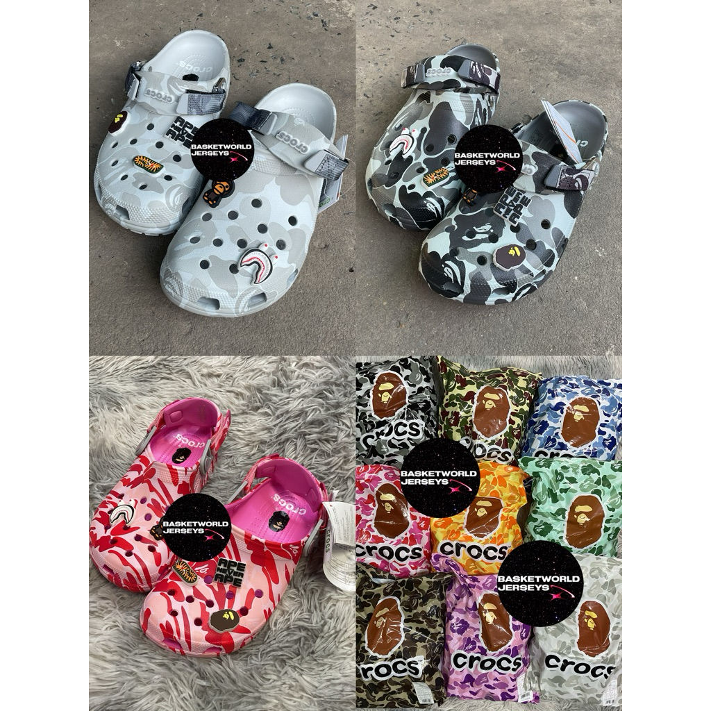 รองเท้าแตะ Bape ลายคาโม กันน้ำ ใส่สบาย น้ำหนักเบา ระบายอากาศดี ผู้ชายผู้หญิง พร้อมส่ง
