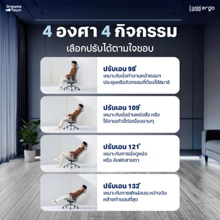 Lunio Ergo เก้าอี้ทำงาน เทคโนโลยีกลไกอัจฉริยะ ปรับแรงต้านตามน้ำหนักตัวผู้นั่ง นั่งสบาย รุ่น Apollo Smart X2 สีเทา
