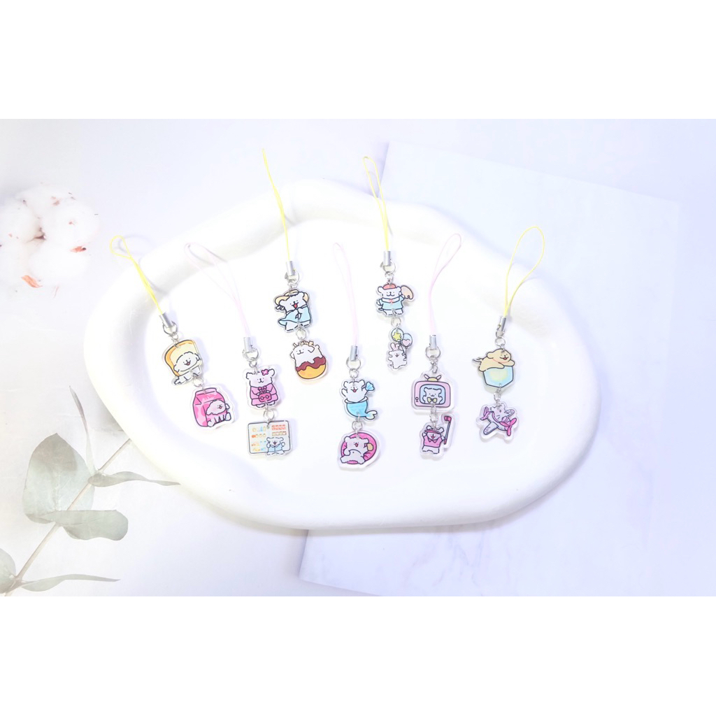 สายคล้องโทรศัพท์มือถือ น้องหมามอลทีส Maltese ไซส์ S (สินค้าพร้อมส่ง) ของฝาก ของแถมของขวัญ