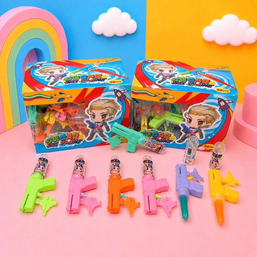 ลูกอม ชูก้าร์ เจ็ท เพลน ขนมและของเล่น ( 1 กล่อง 30 ชิ้น )