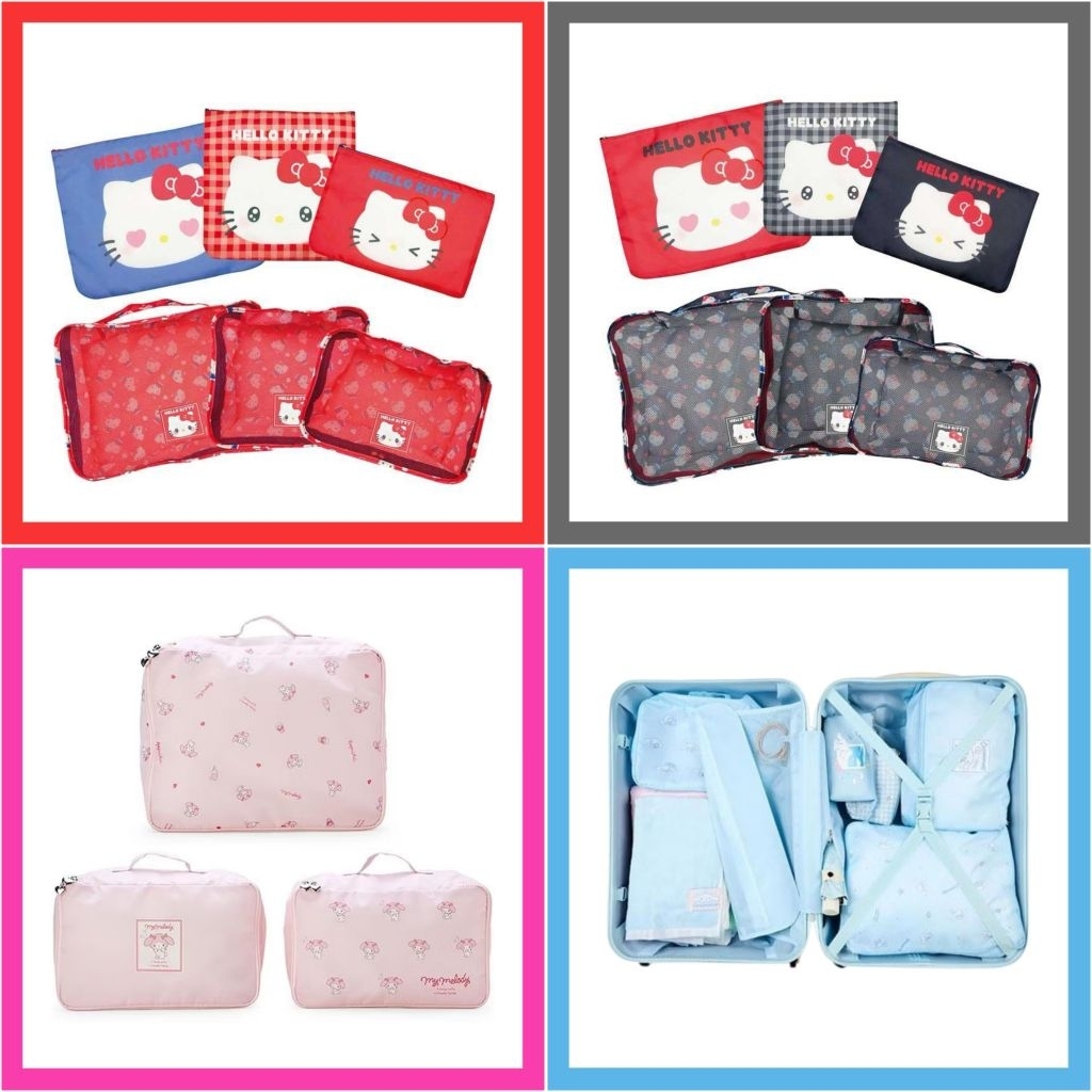 💖 แท้ 100% กระเป๋าจัดระเบียบ Sanrio 💙 กระเป๋าเดินทาง กระเป๋าซิป My Melody กระเป๋าใส่เสื้อผ้า Sanrio
