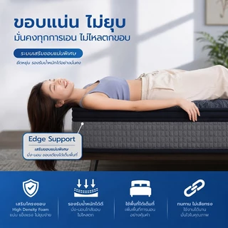 【รับประกัน 10 ปี】GreaME 10/12นิ้ว เกรดโรงแรม ที่นอนสปริงไฮบริด ความแข็งปานกลาง 3.5 ฟุต/5 ฟุต/6ฟุต ที่นอนยางพารา