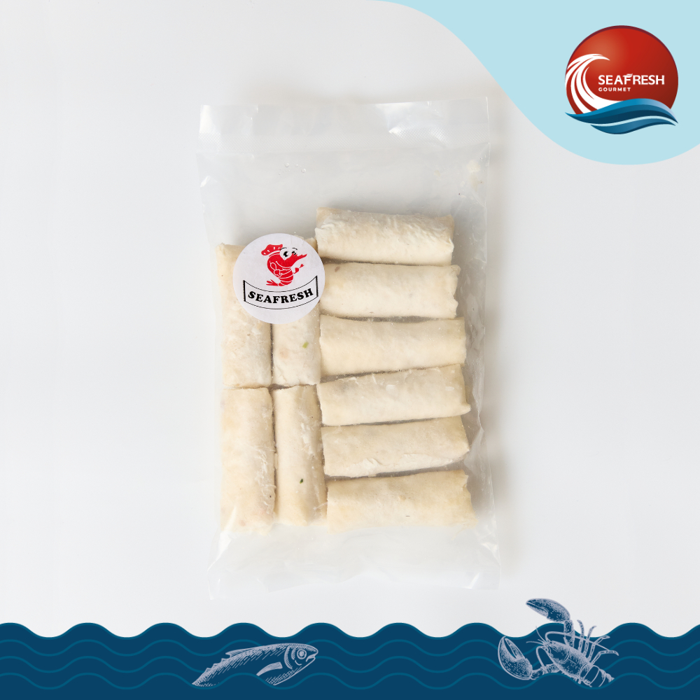 ปอเปี๊ยะกุ้งแช่แข็ง Frozen Shrimp Spring Roll Size 30 G Pack 10 PC