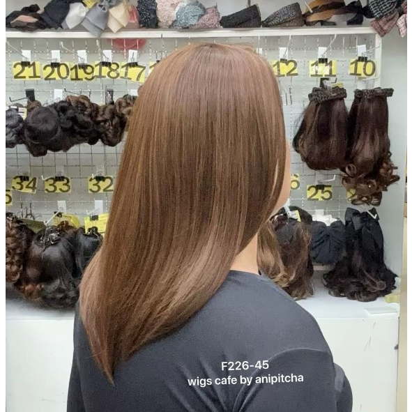 D601 - D606 แผ่นปิดผมบาง ปัดข้าง ตรง ยาวกลาง 45cm F226-45