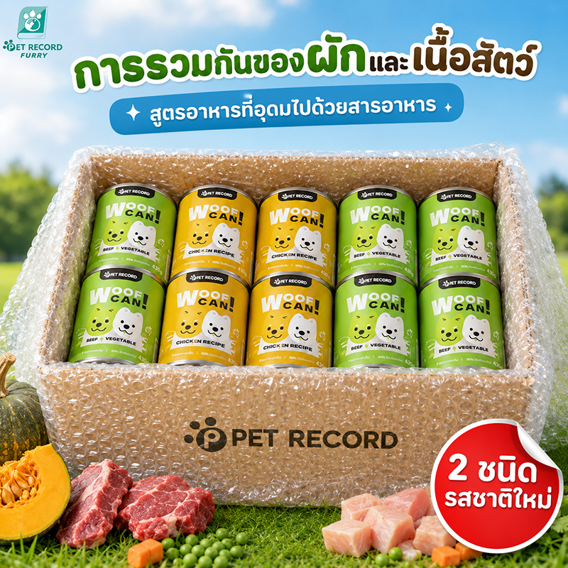 Pet Record 12ชิ้น 10ชิ้น อาหารเปียกหมากระป๋อง 430g อาหารสุนัขเปียกกระป๋องโภชนาการอาหารสุนัขเปียก ค่าชดเชยความเสียหาย
