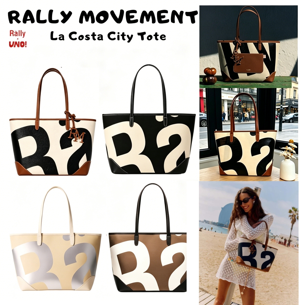 Rally La Costa City Tote กระเป๋าทรง กระเป๋าทรง Rally The Bag ขนาดใหม่ กระเป๋าถือ สะพายข้