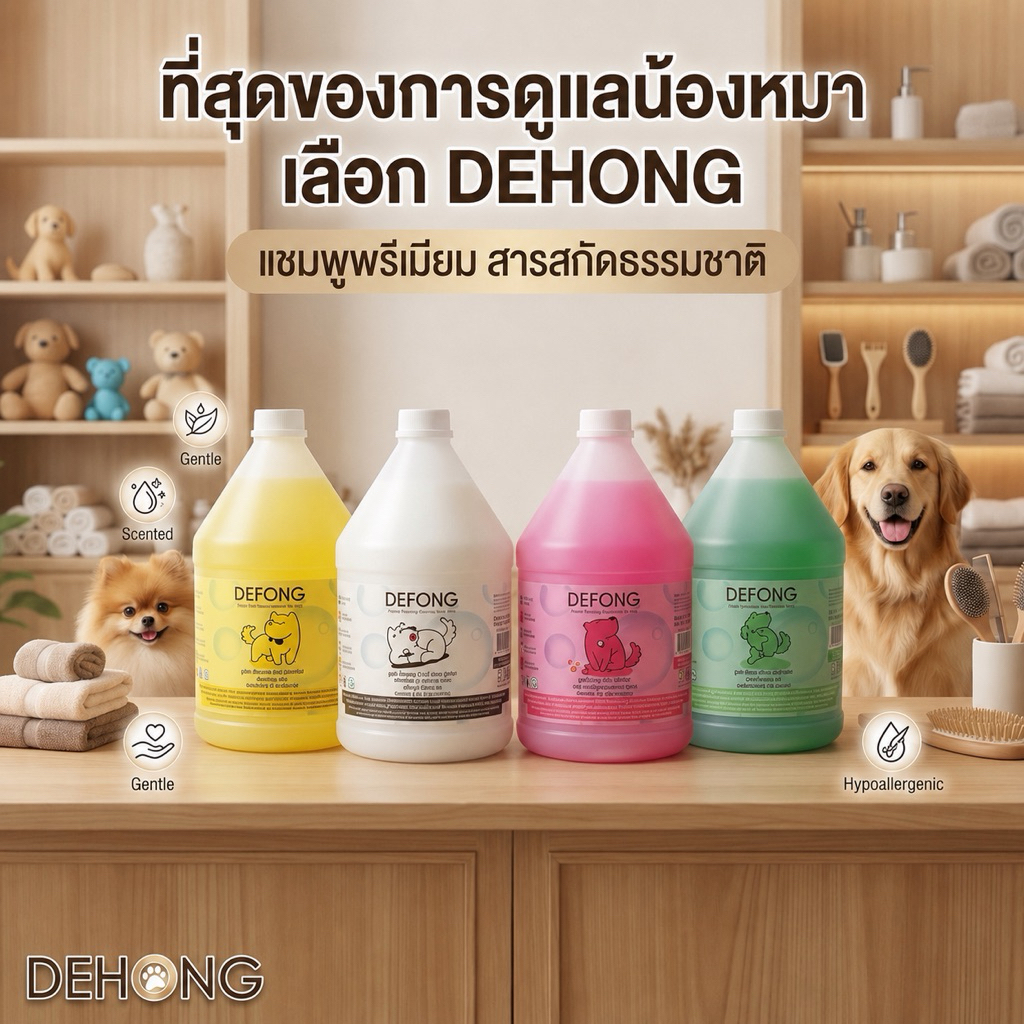 แชมพู สุนัข  Defoneg เหมาะสุนัขแพ้ง่าย  3,800 ml