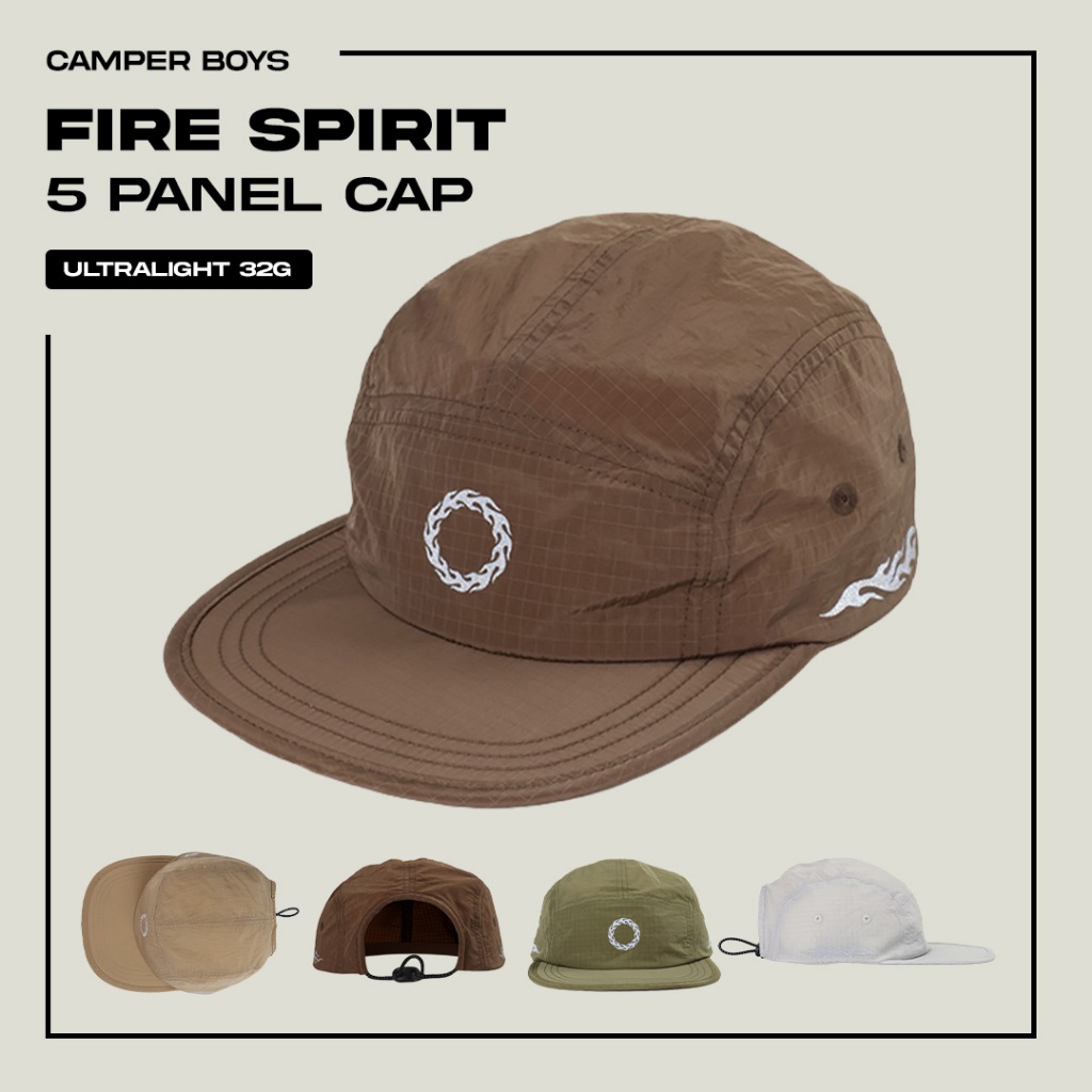 Fire Spirit 5 Panel Cap หมวกเดินป่า หมวกวิ่ง น้ำหนักเบา พับเก็บได้ไม่เสียทรง กันแดด กันน้ำ ใส่ได้กับทุกกิจกรรม