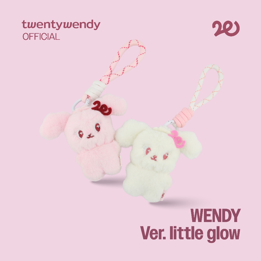 twentywendy Wendy Ver. little glow พวงกุญแจตุ๊กตา ดีไซน์สุดคิวต์ เนื้อสัมผัสนุ่มฟู โทนสีพาสเทลละมุน