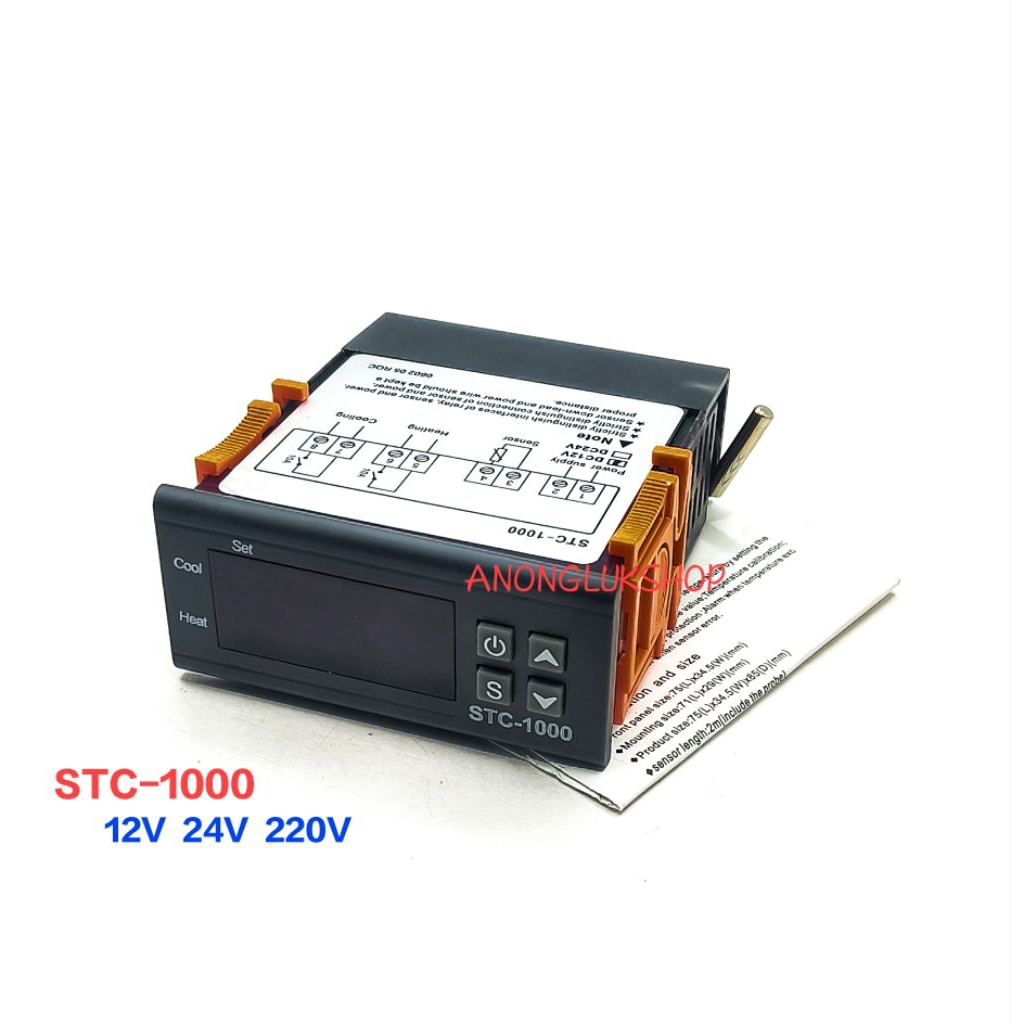 STC-1000 STC1000 เป็นชุดวัดและควบคุมอุณหภูมิ ช่วงอุณหภูมิ ~50 - 99cํ มี 12V 24V 220V