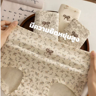 🔥พร้อมส่งในไทย โปรลดราคา🔥 กางเกงในผู้หญิง ทรงขาสั้น ผ้าฝ้าย 100% เอวสูง กระชับสะโพก เป้าต้านแบคทีเรีย นุ่มสบาย ใส่สบาย🌸✨