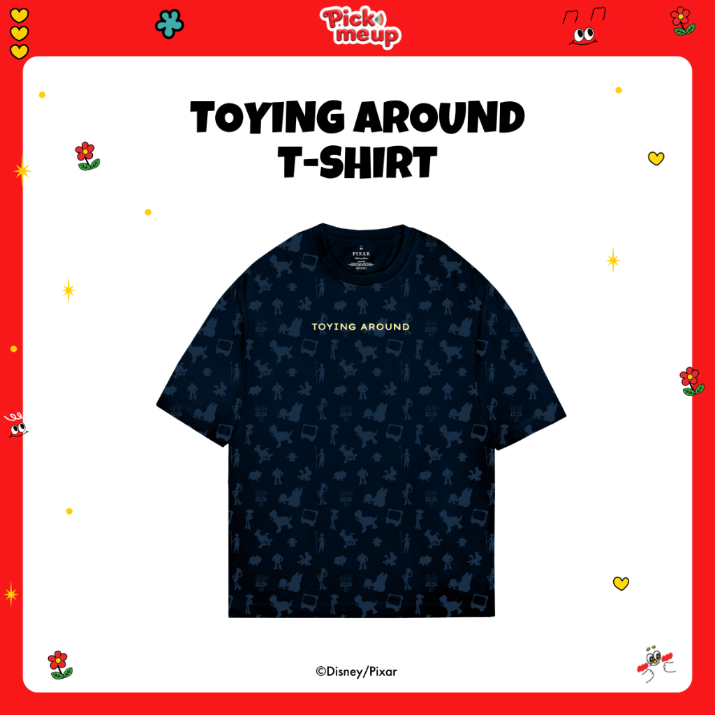 PickMeUp เสื้อยืดพิมพ์ลาย Toying Around ลิขสิทธิ์ Disney