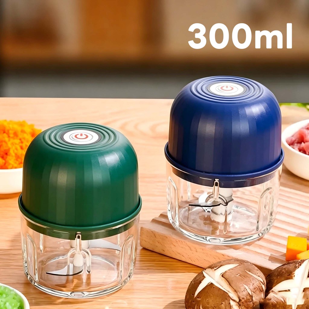 S.H เครื่องบดกระเทียม เครื่องกระเทียม บดกระเทียมไฟฟ้า 300ml อเนกประสงค์ ปั่นละเอียด บดเนื้อ มีสายชาร์จ USB