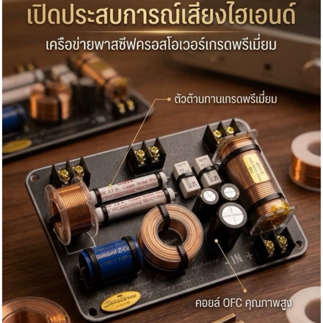 Passive crossover network orion กลาง2แหลม 1  ใชอุปกรณ์เกรดออดิโอ  ให้เสียงคมชัด สะอาด