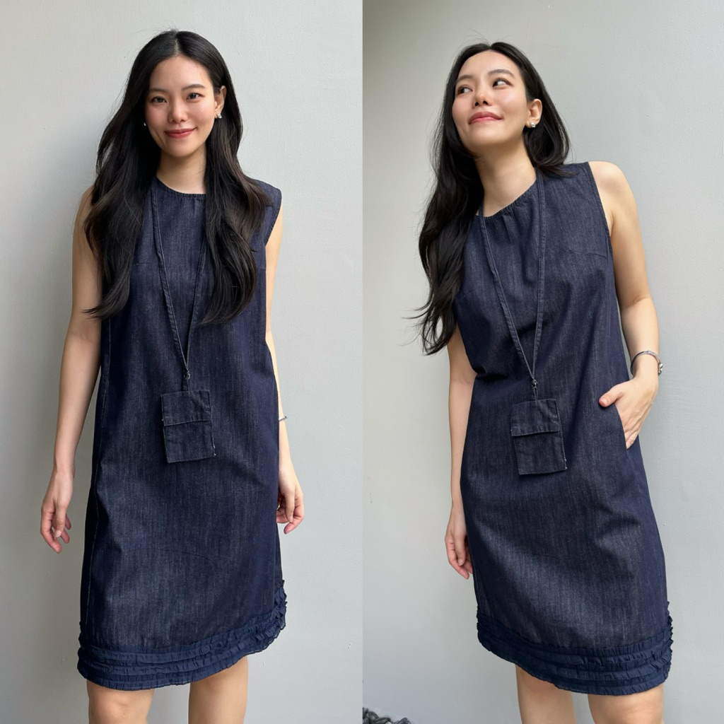 MIRINY - Monet Denim dress เดรสยีนส์ผ้านุ่ม ไม่หนัก