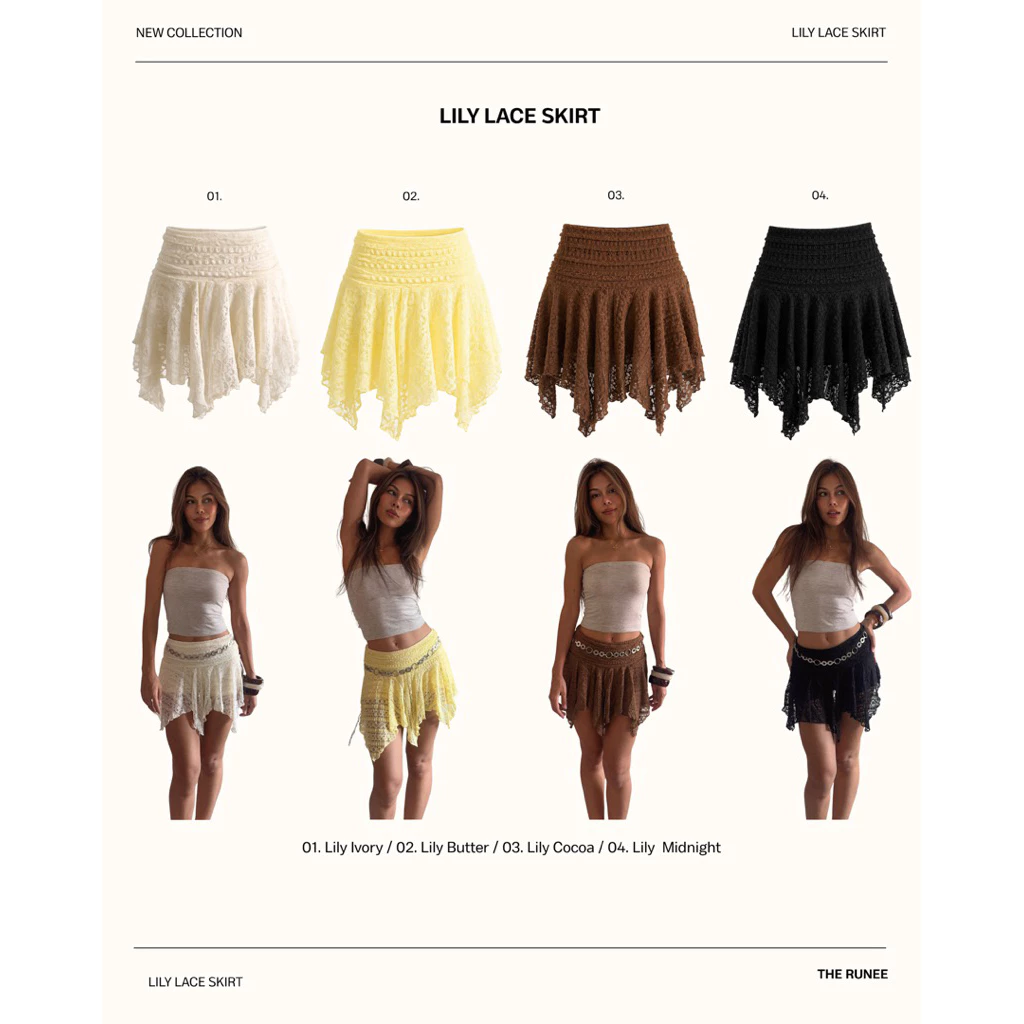 Lily Lace Skirt กระโปรงลูกไม้พร้อมซับใน