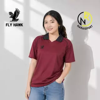 FLYHWAK A974 เสื้อดำ เสื้อฟุตบอลคอปก เสื้อสีแดง เนื้อผ้าเรียบลื่น ปลอดไฟฟ้าสถิตย์ ระบายเหงื่อดี ไม่อับชื้น