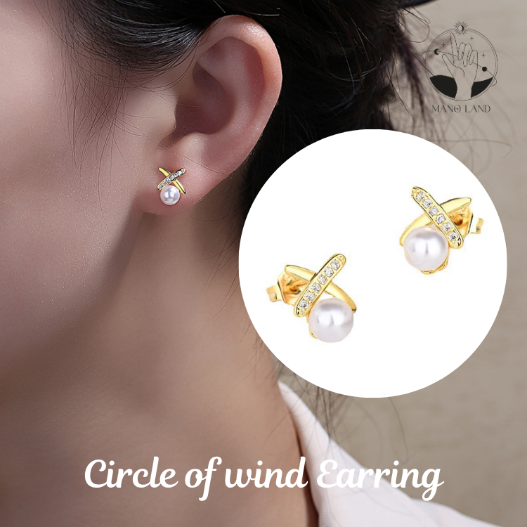 MNLต่างหู X Diamond Pearl สีโรสโกล ไข่มุก วัยรุ่นเจนซี รูปที่ 2