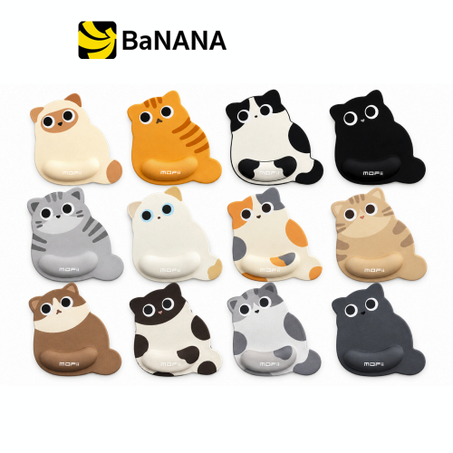 แผ่นรองเมาส์เพื่อสุขภาพ MOFii Wrist Rest Neko Pad ลายน้องแมวอ้วนสุดนุ่ม by Banana IT