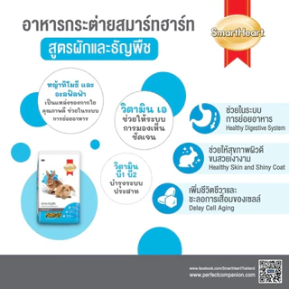 Smartheart อาหารกระต่าย สมาร์ทฮาร์ท ลูกกระต่าย สัตว์ฟันแทะ คุมกลิ่น สูตร ผัก ไวลด์เบอร์รี่