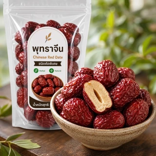 เซ็ตสมุนไพรจีน 3 อย่าง อำพันดอกท้อ พุทราจีน โกจิเบอร์รี่ | Peach Gum Red Date Goji Berry | คัดสรรเกรดพรีเมียม ถุงละ 100g