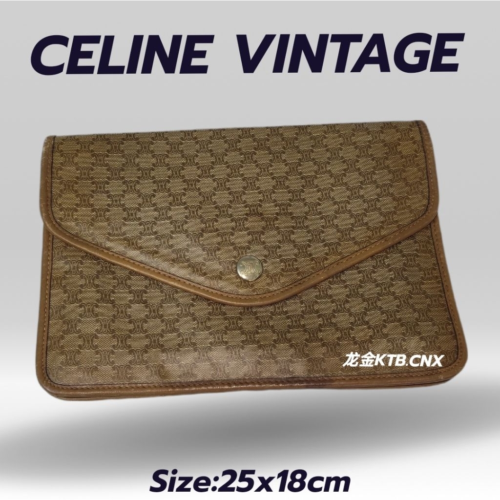 กระเป๋าคลัทช์Celine monogram vintage ญี่ปุ่นมือสอง
