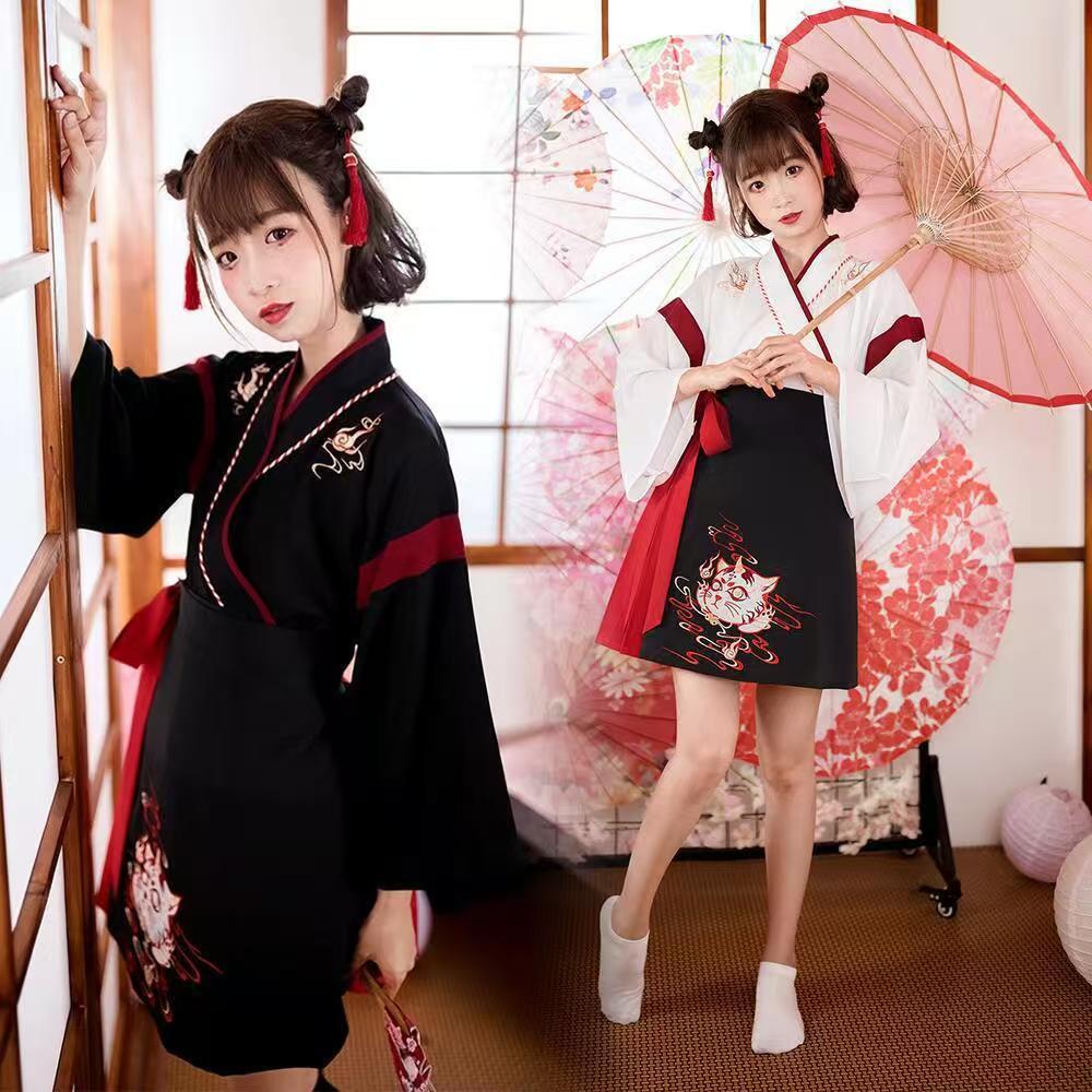L&L *พร้อมส่งจากกทม* ชุดกิโมโน cosplayชุดคอสเพลย์ ชุดญี่ปุ่น แถมเครื่องประดับ ชุดจีน free size(S - XL)