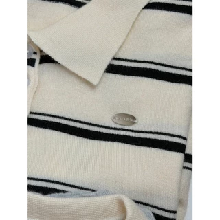 ✿MAI AREA✿ 129 เสื้อผ้าบางเบาแขนยาวไหมพรมลายทาง