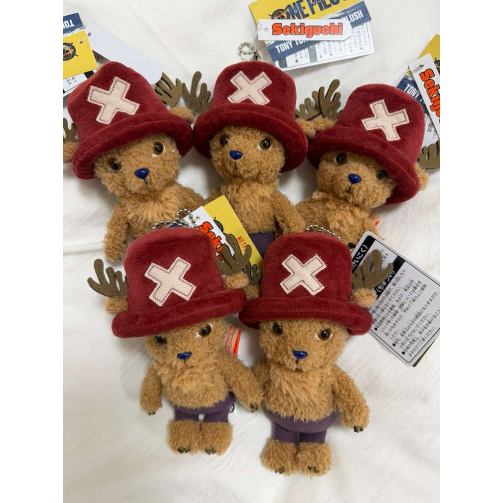 พร้อทส่งงMonchhichi x ONE PIECE พวงกุญแจ/ตุ๊กตาม่อนชิชิ Luffy Chopper รุ่นคอลแลบ น่าสะสม