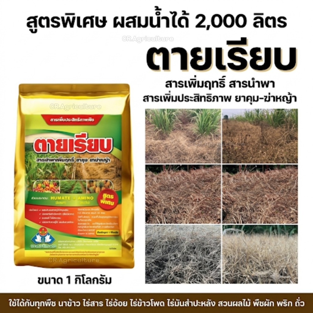 สารเพิ่มฤทธิ์ สารนำพา ยาฆ่าหญ้า ตายเรียบ 1 กก. สารเสริมฤทธิ์ สารเพิ่มประสิทธิภาพ สารเร่งดูดซึม หญ้าตายเรียบ ตายเร็ว