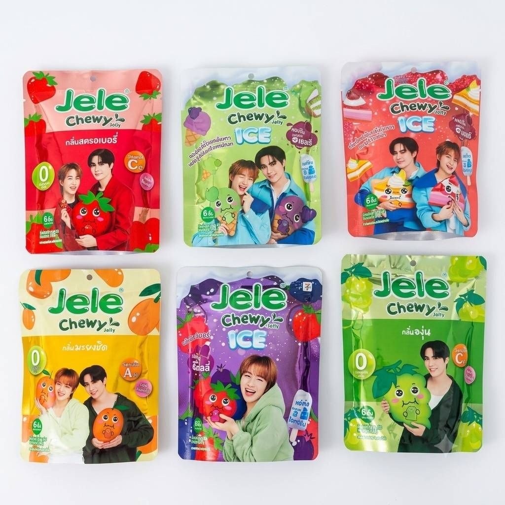 (ตุ่มกระดุม) เจเล่รวมรสชาติแสนอร่อย หยิบ 4กรต.8