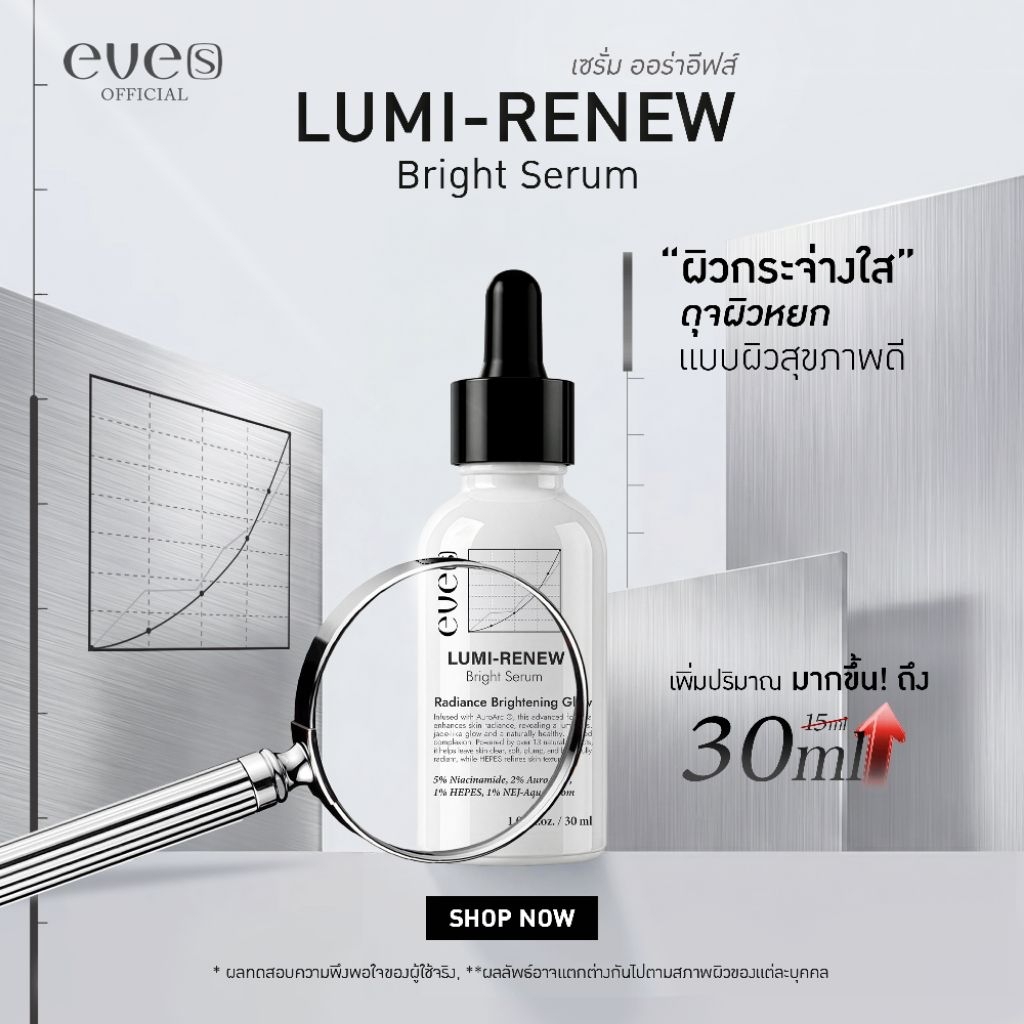 [NEW EVE'S] เซรั่ม ออร่าอีฟส์ (LUMI-RENEW BRIGHT SERUM) ขนาด 30 ml