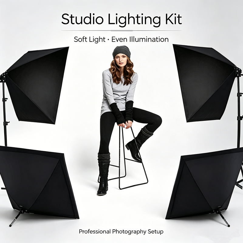 50*70cm Softbox 2.1M Light Stand Photography Kit Photo Video Studio Light Stand Continuous Lighting ไฟไลฟ์สด ไฟสตูดิโอ