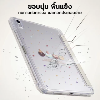น่ารักๆ จุดคลื่น เคส Y-พับ สำหรับ ไอแพด iPad Air4 Air5 Air6 Air7 Air8 M2 M3 M4 Pro 11 นิ้ว Gen11 Gen10 สีชมพู ผีเสื้อ