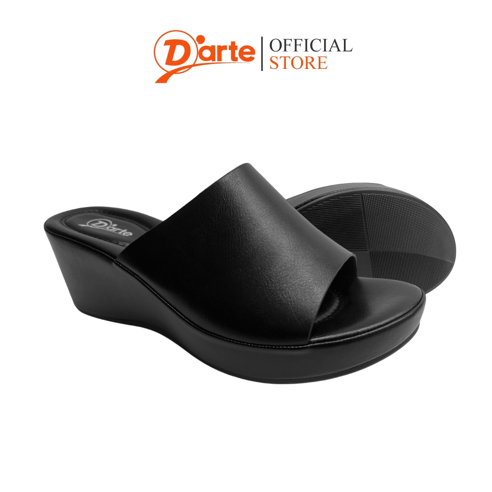 D'ARTE (ดาร์เต้) รองเท้าแตะแบบสวม รองเท้าแตะเสริมส้น รุ่น D76-26830