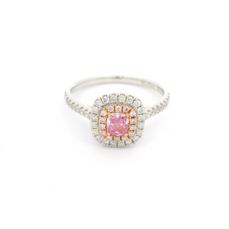 0.33 Carat Faint Pink SI2 Clarity Diamond ring