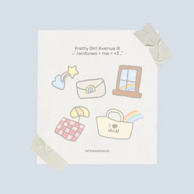 Pretty Girl Avenue Stickers ⏦゚♡︎ WOKEANDWISE
