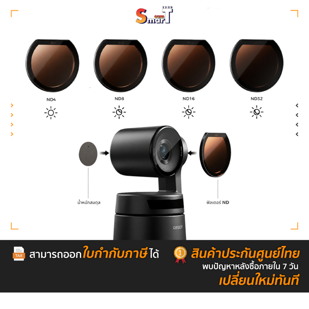 OBSBOT ND Filter Set for Tail Air PTZ Camera (4-Pack) ประกันศูนย์ไทย
