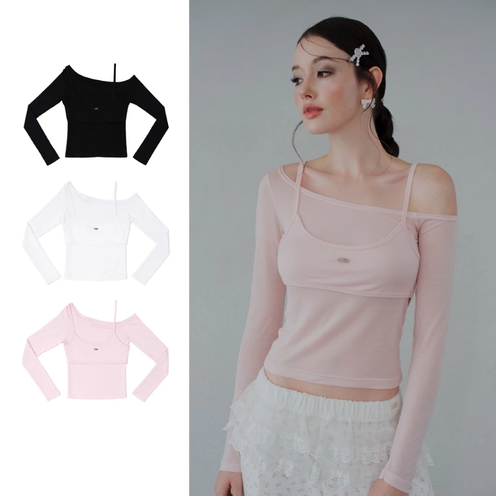 kome.offi เสื้อ 2 เลเยอร์ Komé Amour Top