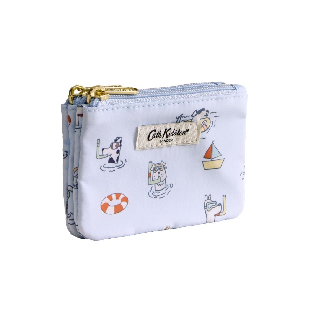 Cath Kidston Female Double Zip Purse Snorkel Stanley Blue