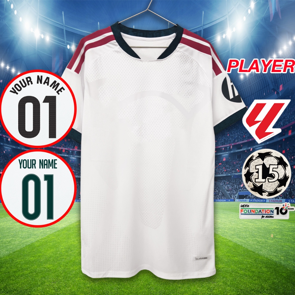 เสื้อฟุตบอล เสื้อเพลเยอร์ ทีม sีa มาดsิด เหย้า ปี26/27 อาร์มลาลีก้า,ยูฟ่า/รับทำชื่อเบอร์ ไซส์ S-2XL #PY0132