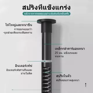 Nicedays ราวผ้าม่าน ราวยืดหดได้ ราวม่านแบบไม่ต้องเจาะ ราวยืดหดได้ ราวม่านยืดไสลด์ สแตนเลส 70-360cm ราวปรับความยาวได้