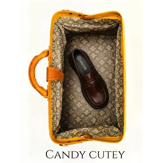 Candy Cutey Penny Loafer ดีไซน์คลาสสิก พื้นหนาเสริมส้นเล็กน้อย ทรงสุภาพ ใส่ทำงานได้