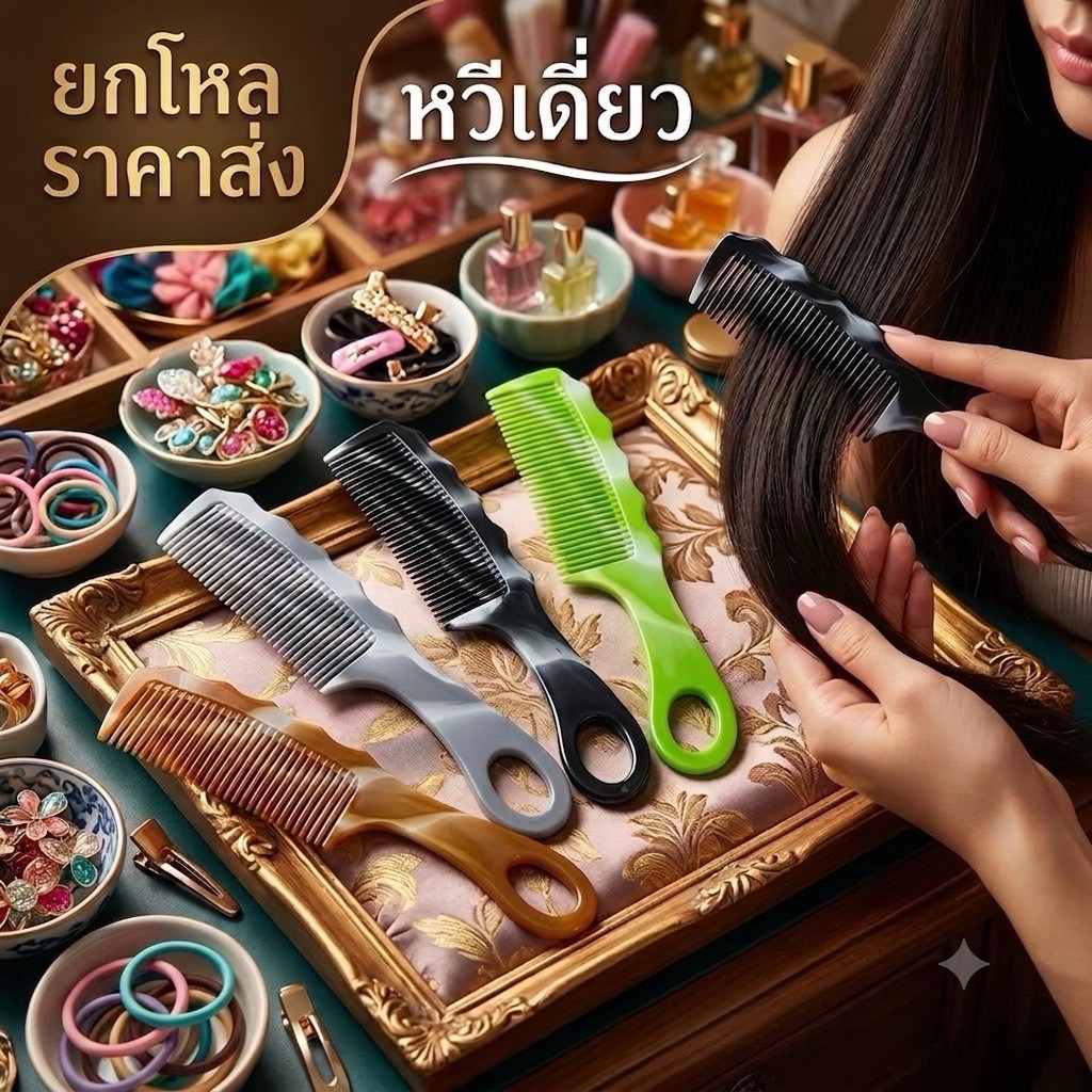 🌷ยกโหล🌷 หวีผู้ใหญ่ (ไม่มีแผง) ราคาส่ง T011
