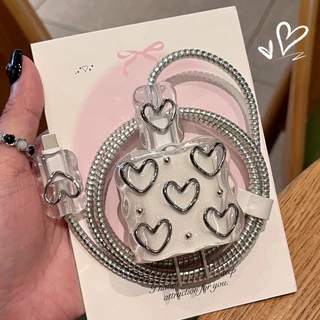 New เคส สำหรับ ไอโฟน Power Adapter 20W 18W สายชาร์จ ลายการ์ตูนน่ารัก Cable Bite IPhone 16 11 12 13 14 15 Pro Max Plus