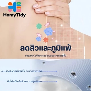 ปลอกหมอน ซื้อ1 แถม1 ปลอกหมอนเย็น มาตรฐาน A ผ้าไหมเย็น ซักได้ กันไรฝุ่น ระบายอากาศดี ปลอกหมอนหนุน 48x74ซม นุ่มลื่น