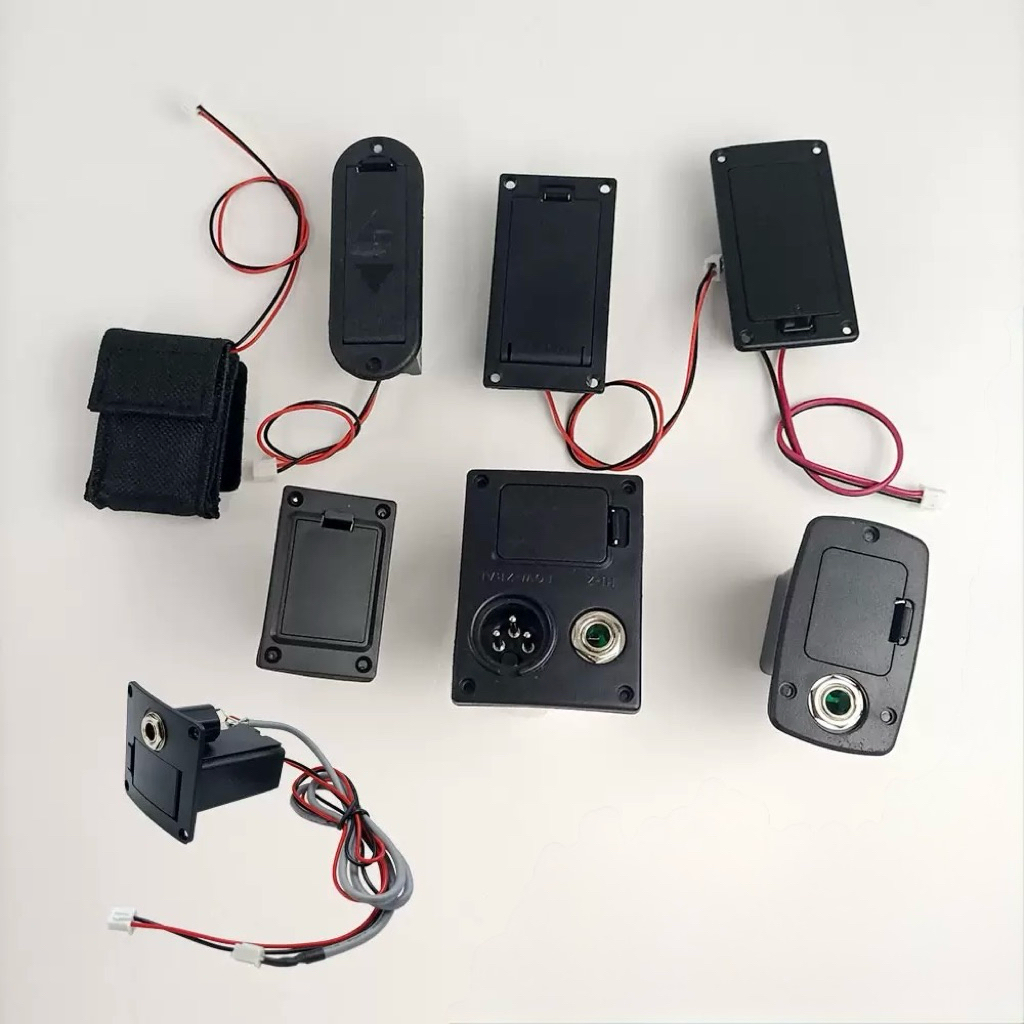 รวมอุปกรณ์เสริมPick Up Guitar ฝาครอบถ่าน ที่ใส่ถ่าน แจ้คเอาต์พุต สายเคเบิ้ล มีหลายแบบให้เลือก สามารถเอาไปดัดแปลงได้