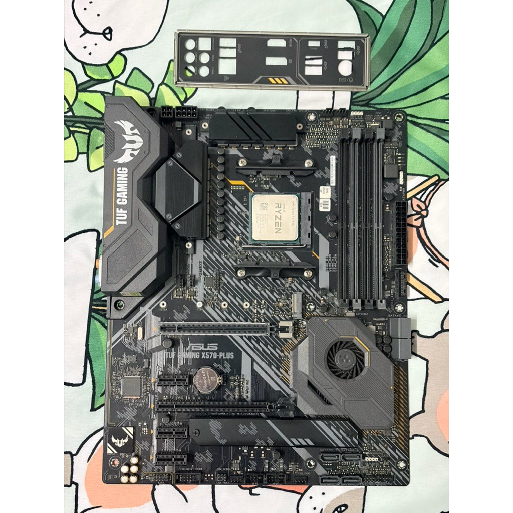 (มือสอง)MAINBOARD X570 TUF-PLUS มีแต่ตัวกับฝาหลัง ใช้งานปกติ