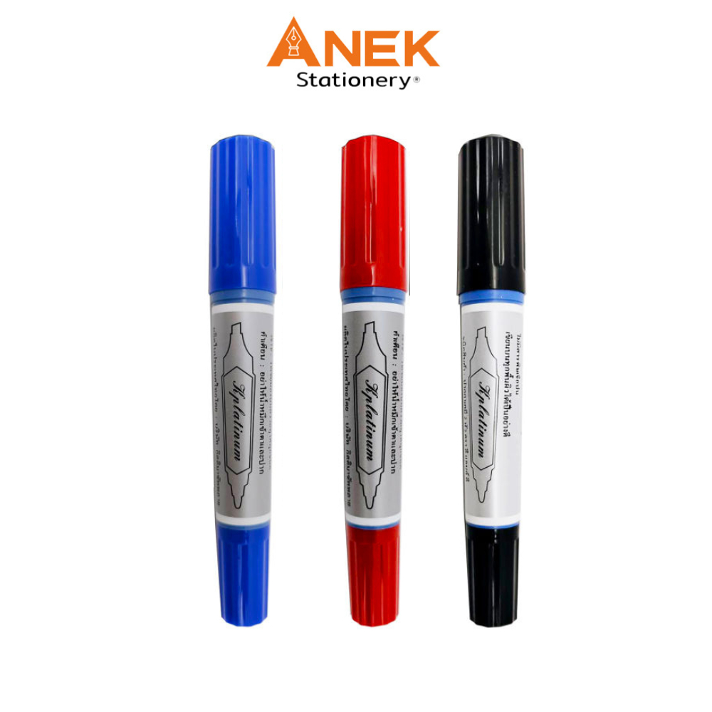 K.PLATAINUM ปากกาเคมี 2หัว TAWIN-PEN สีน้ำเงิน,สีดำ,สีแดง (จำนวน 1ด้าม)