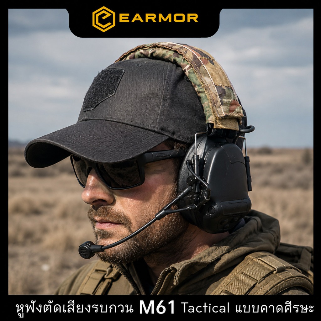 【พันธมิตรเชิงกลยุทธ์ของ IPSC】Earmor M61 ปลอกป้องกันสำหรับแถบคาดศีรษะของหูฟัง
